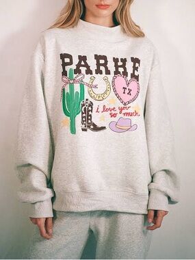 PARKE | NWT! Cities Austin Texas Varsity Mockneck S/M